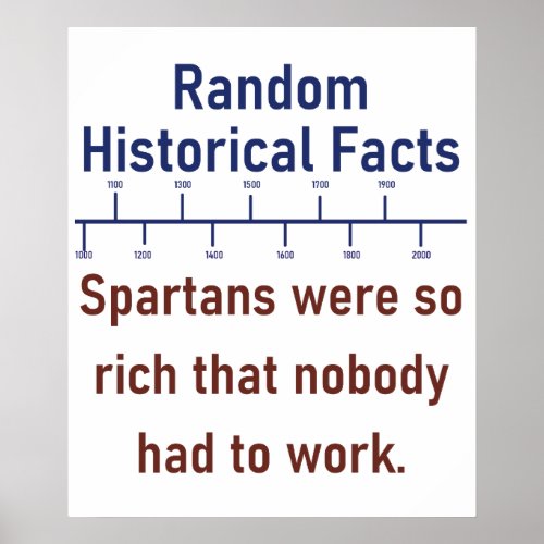 Spartans Were So Rich  _ History Fact Poster