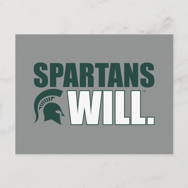 Spartans Will Postcard (Front)