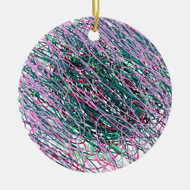 Spastic Yarn Ceramic Ornament (Front)
