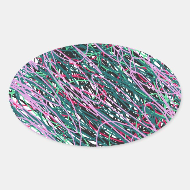 Spastic Yarn Oval Sticker (Front)
