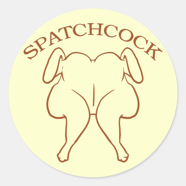 Spatchcock Chicken Classic Round Sticker (Front)