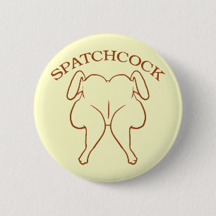Spatchcock Chicken Pinback Button