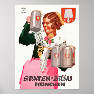 Spaten Brä u - Hohlwein Poster