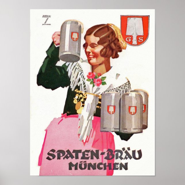 Spaten Brä u - Hohlwein Poster (Front)