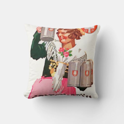 Spaten Bräu _ Hohlwein Throw Pillow