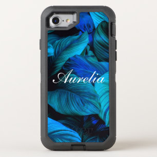 Spathiphyllum cannifolium leaves OtterBox defender iPhone SE/8/7 case