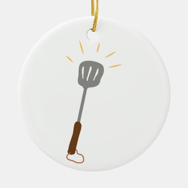 Spatula Ceramic Ornament (Front)