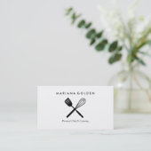Spatula & Whisk Chef Caterer Business Card (Standing Front)