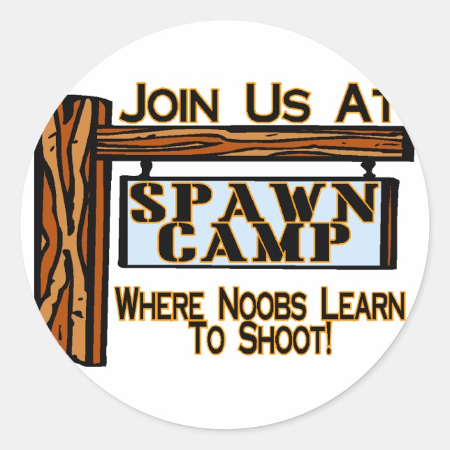 Spawn Camp Classic Round Sticker (Front)