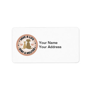 spay and neuter address label