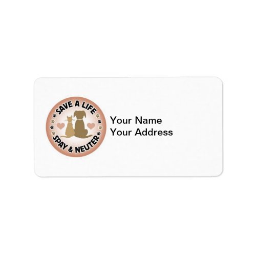 spay and neuter address label