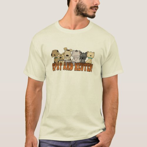 Spay and Neuter Cats and Dogs Animals T_Shirt