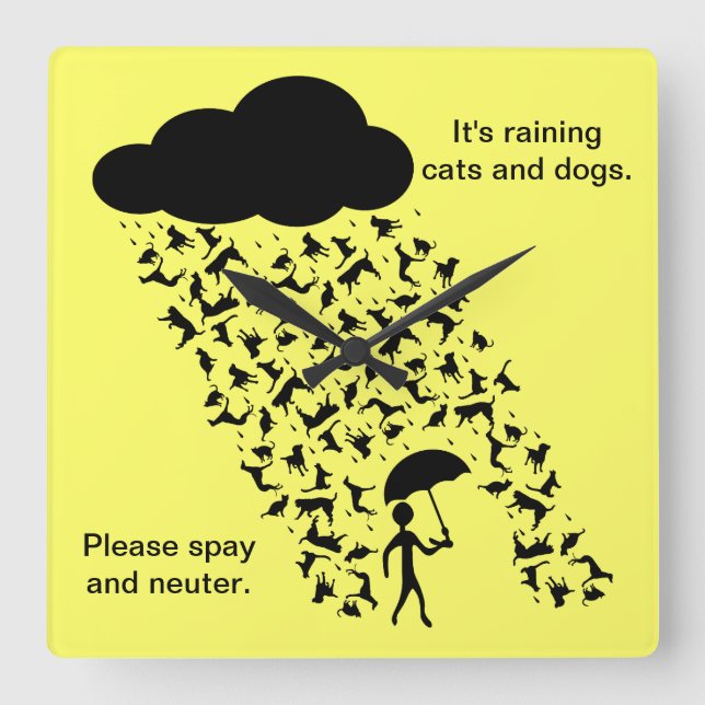 "Spay and Neuter" Wall Clock (Front)