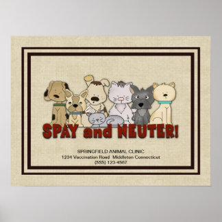 Spay Neuter Posters | Zazzle