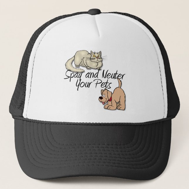 Spay and Neuter Your Pets Trucker Hat (Front)