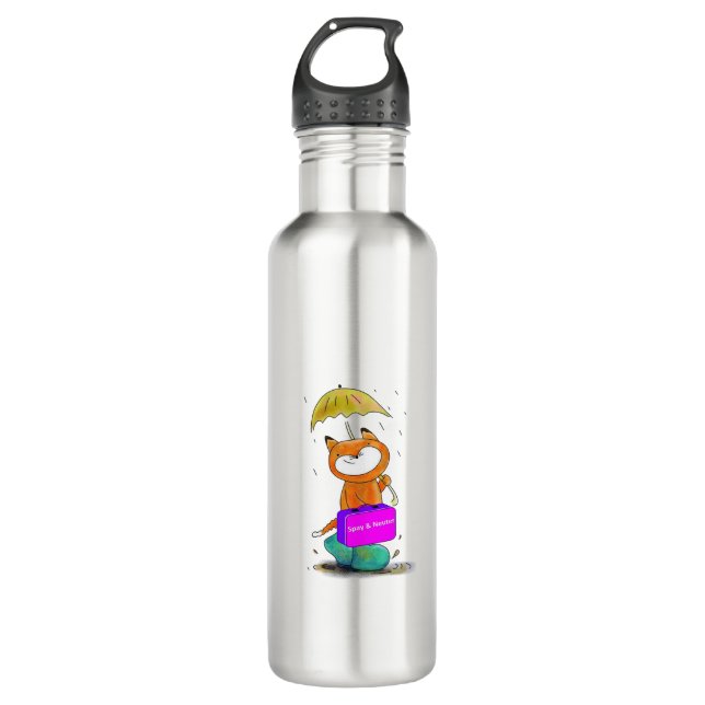 spay n neuter cat stainless steel water bottle (Front)