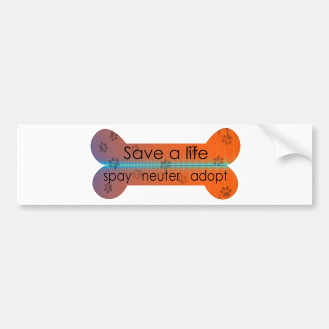 spay neuter adopt bumper sticker (Front)