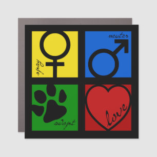 Spay-Neuter-Adopt-Love Car Magnet