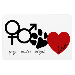 Spay-Neuter-Adopt-Love Magnet