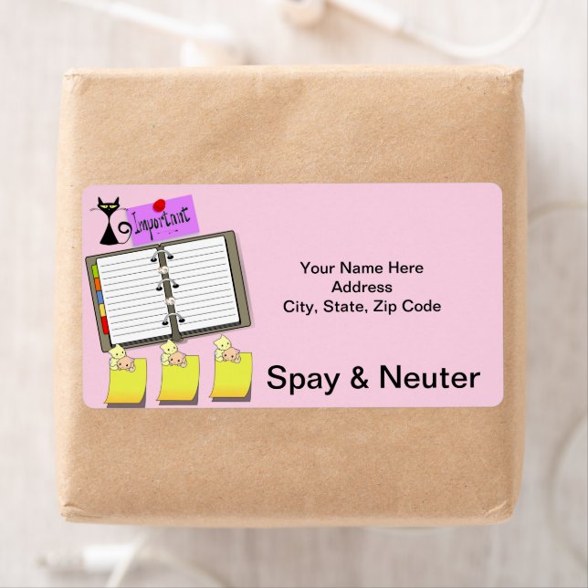 Spay & Neuter Felines Cat Kitten Labels (Insitu)