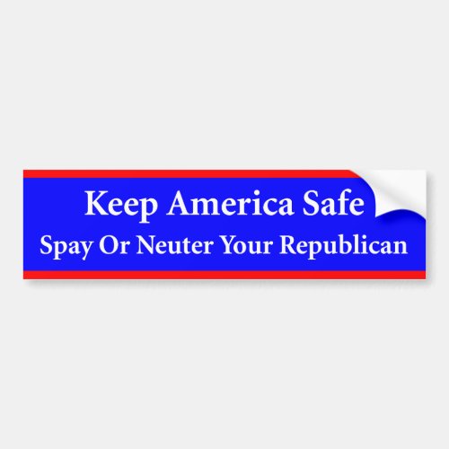 Spay Neuter Republicans Bumper Sticker