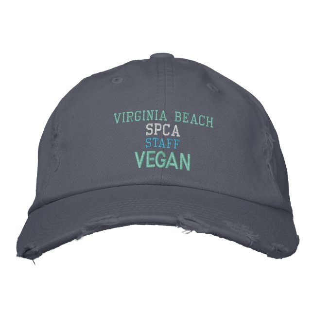 SPCA VEGAN EMBROIDERED BASEBALL HAT (Front)
