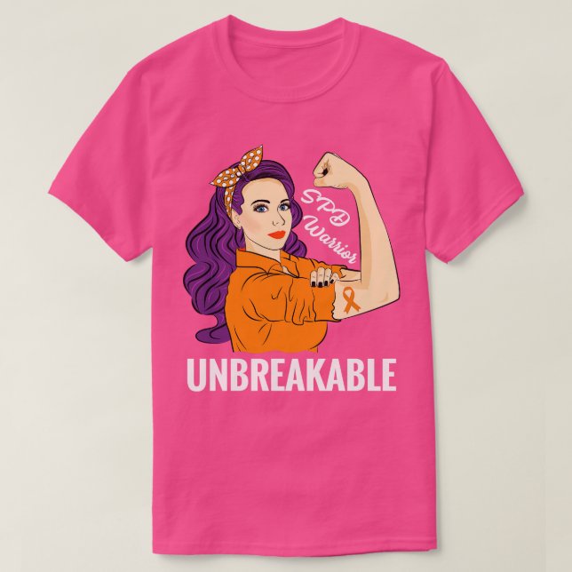 SPD Warrior Sensory Processing Disorder Awareness T-Shirt (Design Front)