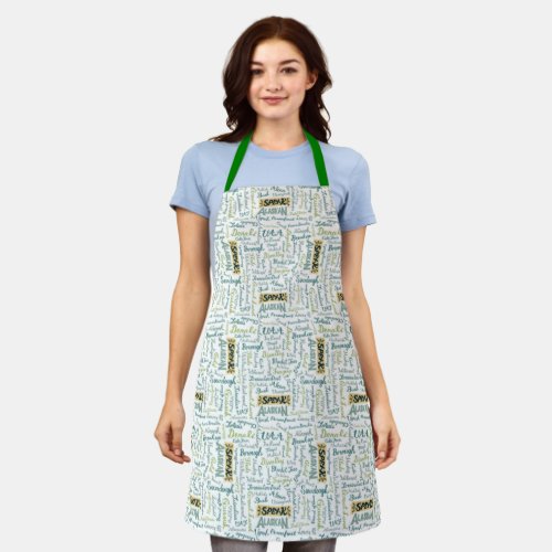 Speak Alaskan white Apron