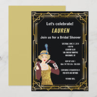 Speak Easy Flapper Art Deco Bridal Shower