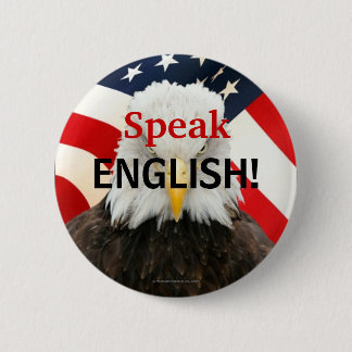Speak English Eagle Pin Button