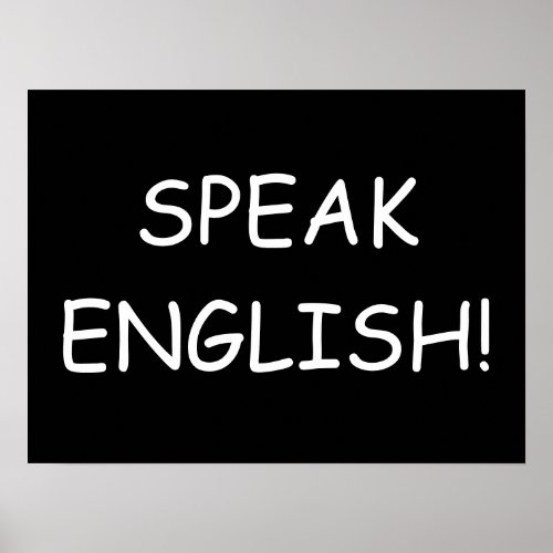 Speak English Poster