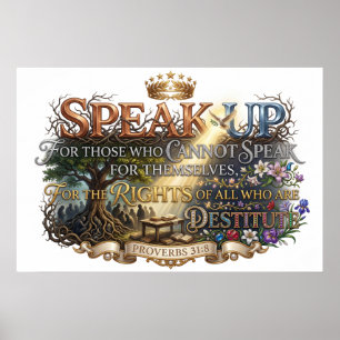 Speak For Voiceless Defend Rights Of Vulnerable Poster