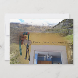 Speak, Friend and Enter Housewarming Party Invite