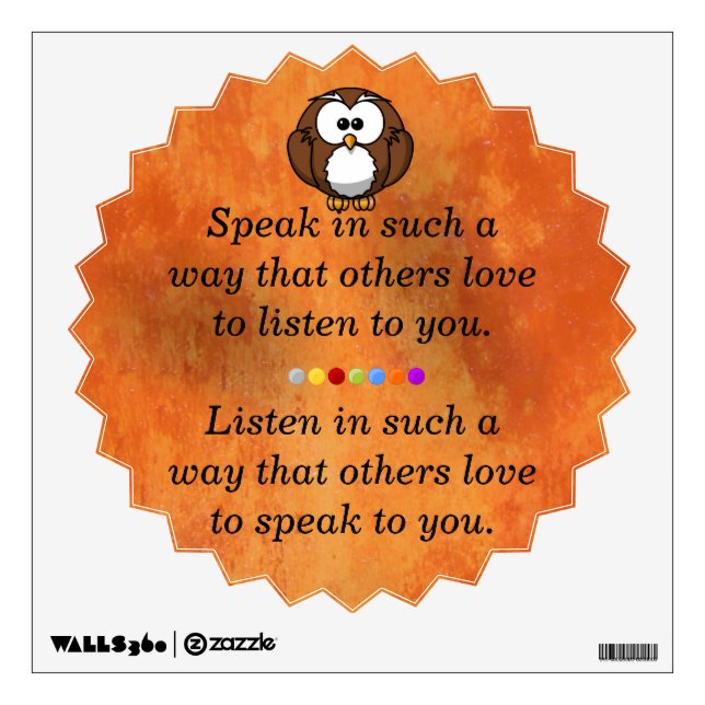 Speak in such a way wall sticker (Front)