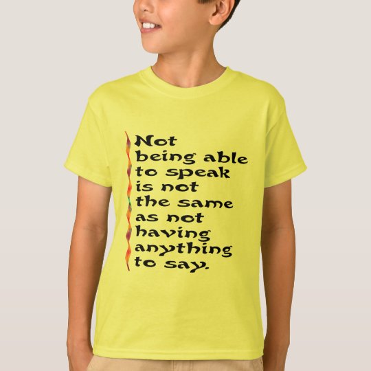 Speak Kids' Shirts | Zazzle.com