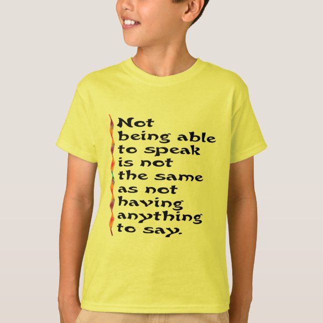 Speak Kids' Shirts (Front)