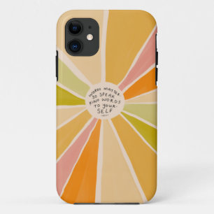 Speak Kind Words - Inspirational Positive Colorful iPhone 11 Case