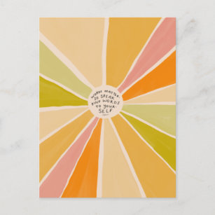 Speak Kind Words - Inspirational Positive Colorful Postcard