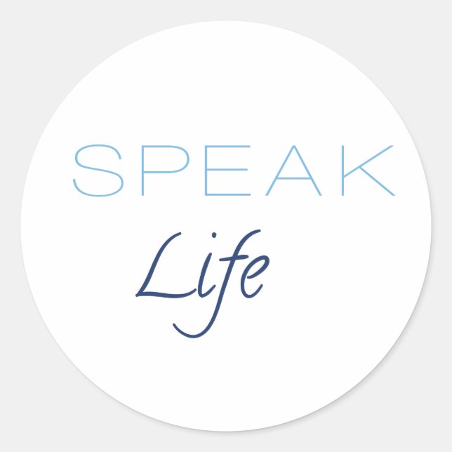 Speak Life Sticker (Front)