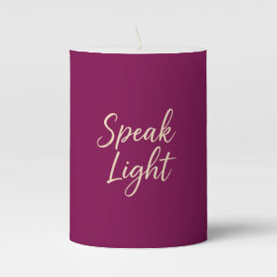 Speak Light Invocation Pillar Candle