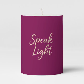 Speak Light Invocation Pillar Candle