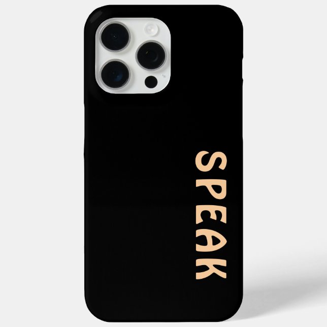 SPEAK  Logo Black  Case-Mate iPhone Case (Back)