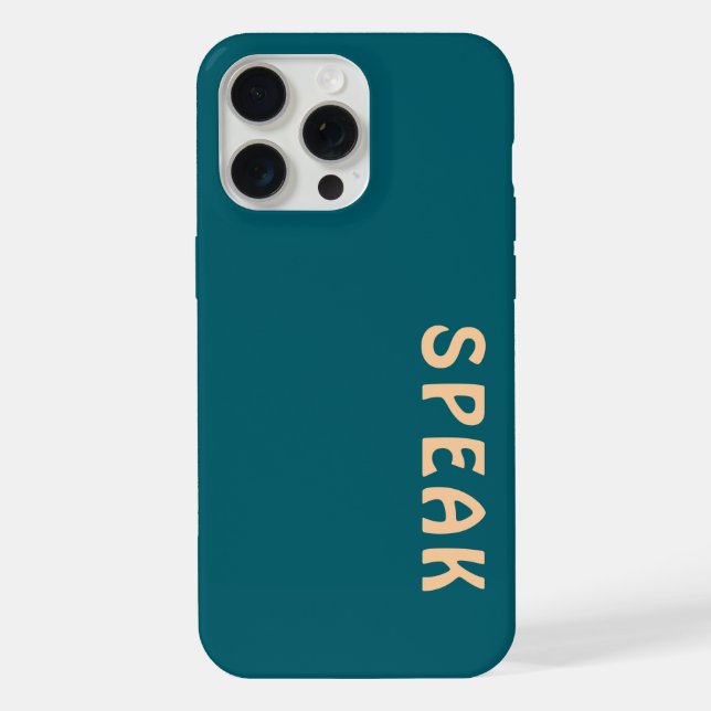 SPEAK  Logo  Iphone Case (Back)