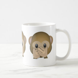 Speak No Evil Emoji Coffee Mug