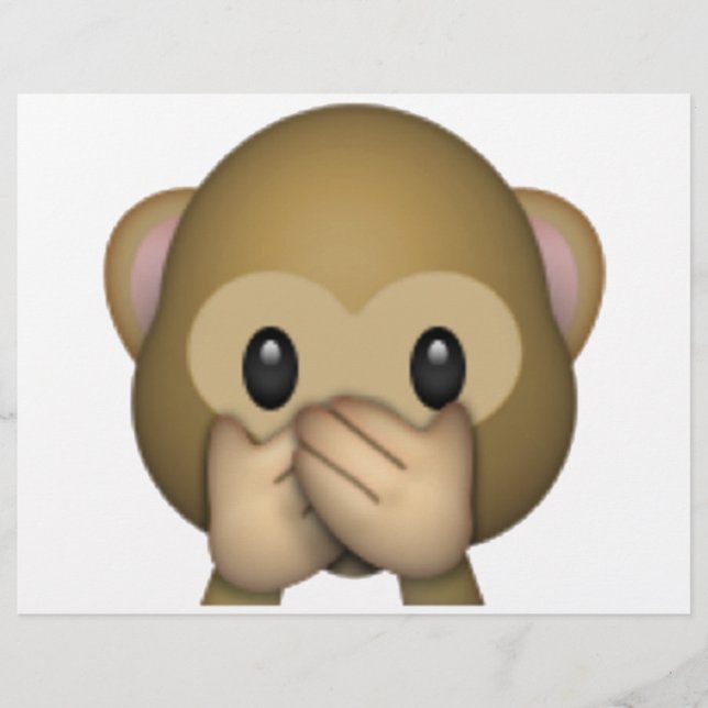 Speak No Evil Monkey - Emoji Flyer (Front)
