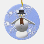 Speak No Evil Snowman Christmas Tree Decoration at Zazzle