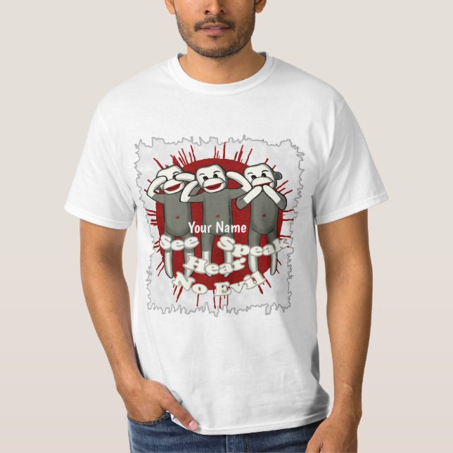 Speak No Evil Sock Monkeys t-shirt (Front)