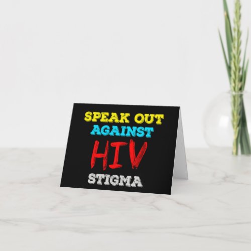 Speak Out Against HIV Stigma - AIDS Awareness Card
