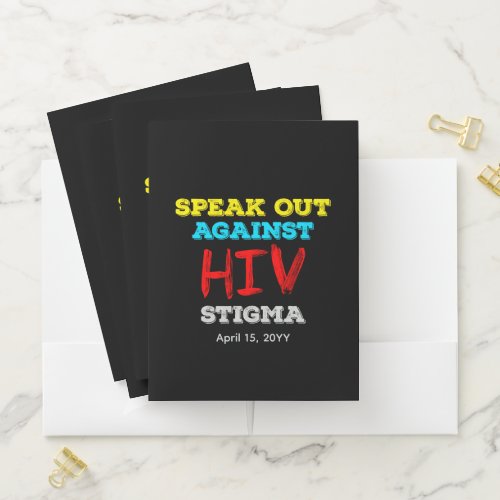 Speak Out Against HIV Stigma - AIDS Awareness Pocket Folder