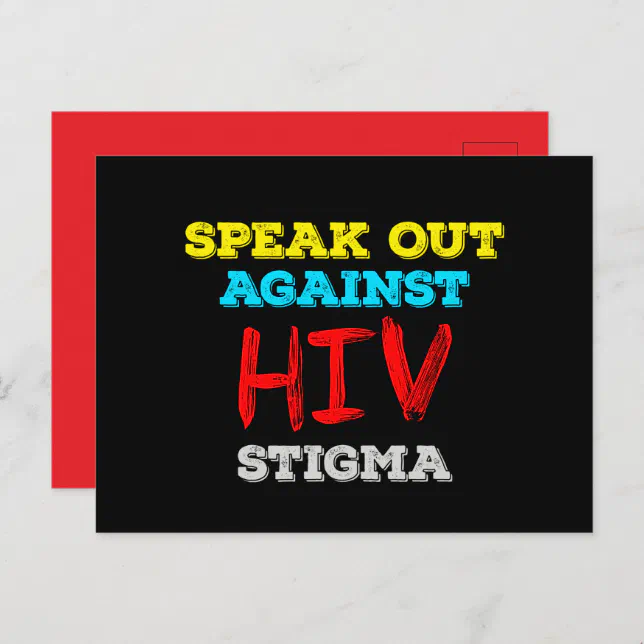 Speak Out Against HIV Stigma - AIDS Awareness Postcard (Front/Back)